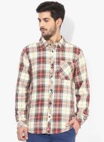 Breakbounce Red Slim Fit Casual Shirt