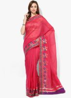 Bunkar Pink Embellished Saree