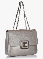 Da Milano Grey Leather Handbag