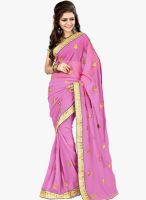 Desi Look Pink Embroidered Saree