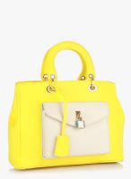 Ebano Yellow Leather Handbag