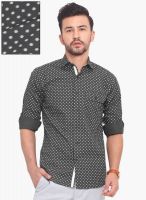 Exitplay Green Printed Regular Fit Casual Shirt