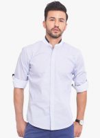 Exitplay White Printed Regular Fit Casual Shirt