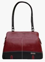 FOSTELO Maroon/Black Polyurethane (Pu) Handbag