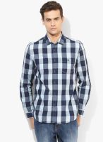 Fame Forever By Lifestyle Blue Checked Casual Shirt
