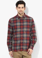 Indian Terrain Multicoloured Checked Slim Fit Casual Shirt