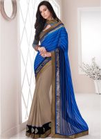 Indian Women By Bahubali Blue Printed Saree