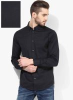 Jack & Jones Black Printed Slim Fit Casual Shirt