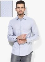 Jack & Jones Blue Striped Slim Fit Casual Shirt