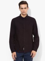 Jack & Jones Wine Solid Slim Fit Casual Shirt