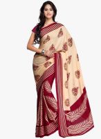 Janasya Janasya Purple Crepe Printed Saree