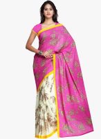 Janasya Janasya Purple Crepe Printed Saree