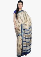 Jashn Beige Printed Saree