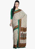 Jashn Beige Printed Saree