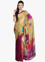 Jashn Beige Printed Saree