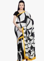 Jashn Black Printed Saree