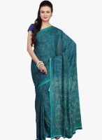 Jashn Green Printed Saree