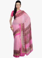 Jashn Pink Printed Saree