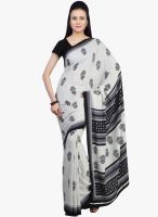 Jashn White Embellished Saree