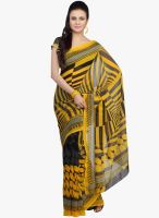 Jashn Yellow Printed Saree