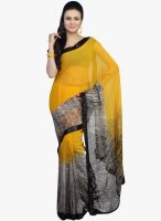 Jashn Yellow Printed Saree