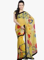 Jashn Yellow Printed Saree