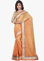 Lookslady Beige Embroidered Saree With Blouse