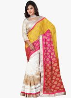 Lookslady Yellow Embroidered Saree With Blouse