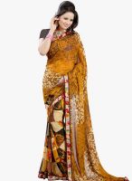 Lookslady Yellow Printed Saree