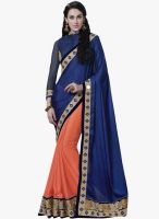 Mahotsav Blue Embroidered Saree