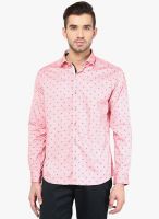 Monteil & Munero Pink Printed Slim Fit Casual Shirt