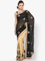 Mrignain Chiffon Black Embroidered Saree