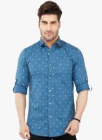 Nick & Jess Blue Printed Casual Shirt Nick & Jess Blue Printed Casual Shirt