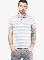 Nike Grey Striped Polo T-Shirts