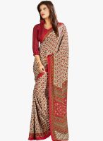 Roop Kashish Beige Printed Saree