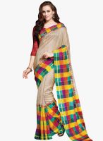 Roop Kashish Beige Printed Saree