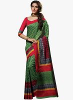 Roop Kashish Green Printed Saree