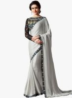 Roop Kashish Grey Solid Saree