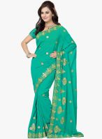 Saree Swarg Green Embroidered Saree With Blouse