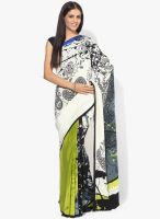 Satya Paul Multicoloured Printed Crepe Saree