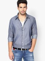 See Designs Solid Grey Casual Shirt