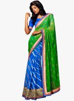 Shonaya Green Embroidered Saree