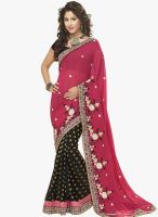 Silk Bazar Black Embellished Saree