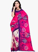 Silk Bazar Fuchsia Printed Saree