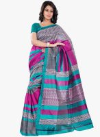 Silk Bazar Pink Printed Saree