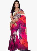 Silk Bazar Pink Printed Saree