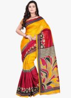 Silk Bazar Yellow Printed Saree