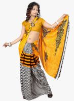 Silk Bazar Yellow Printed Saree