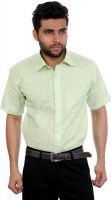 Studio Nexx Men's Woven, Checkered Formal Light Green Shirt