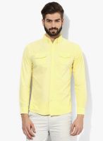 Tagd New York Yellow Solid Casual Shirt